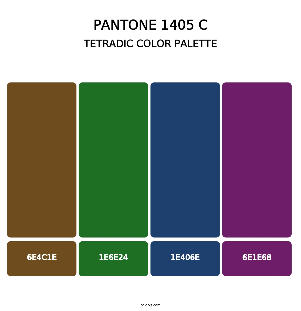 PANTONE 1405 C - Tetradic Color Palette
