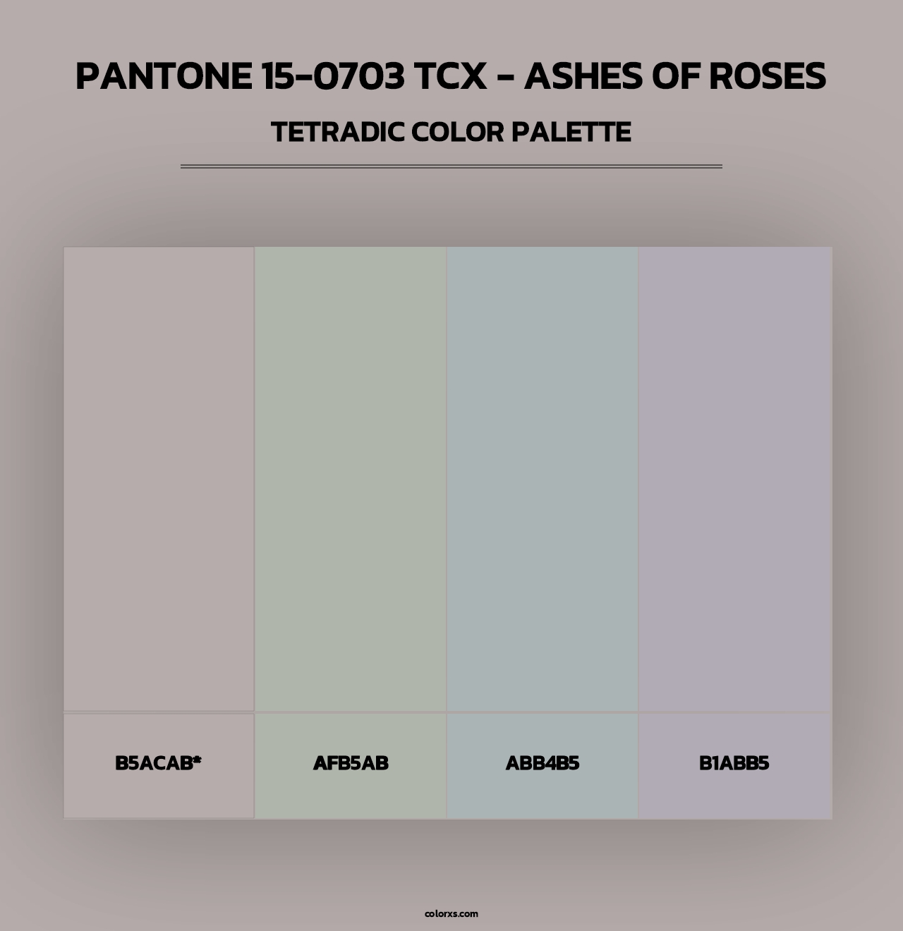PANTONE 15-0703 TCX - Ashes of Roses - Tetradic Color Palette
