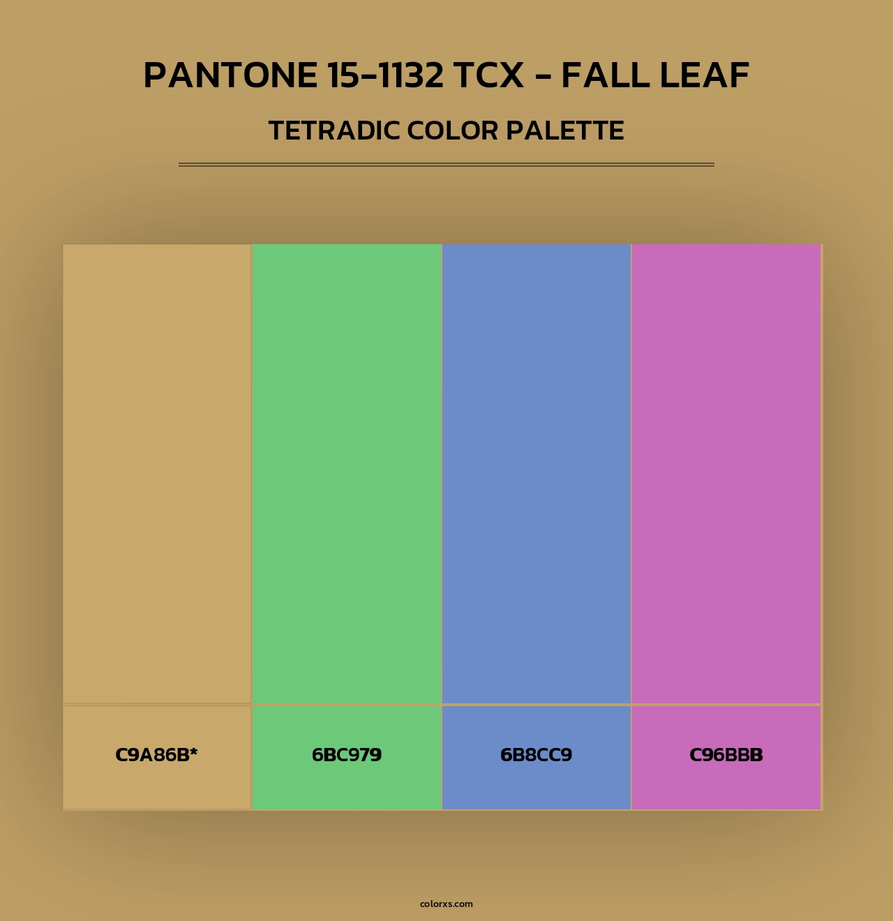 PANTONE 15-1132 TCX - Fall Leaf - Tetradic Color Palette