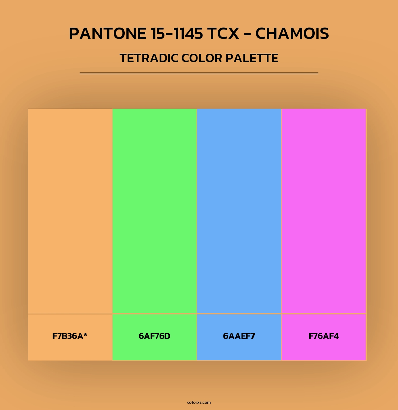 PANTONE 15-1145 TCX - Chamois - Tetradic Color Palette