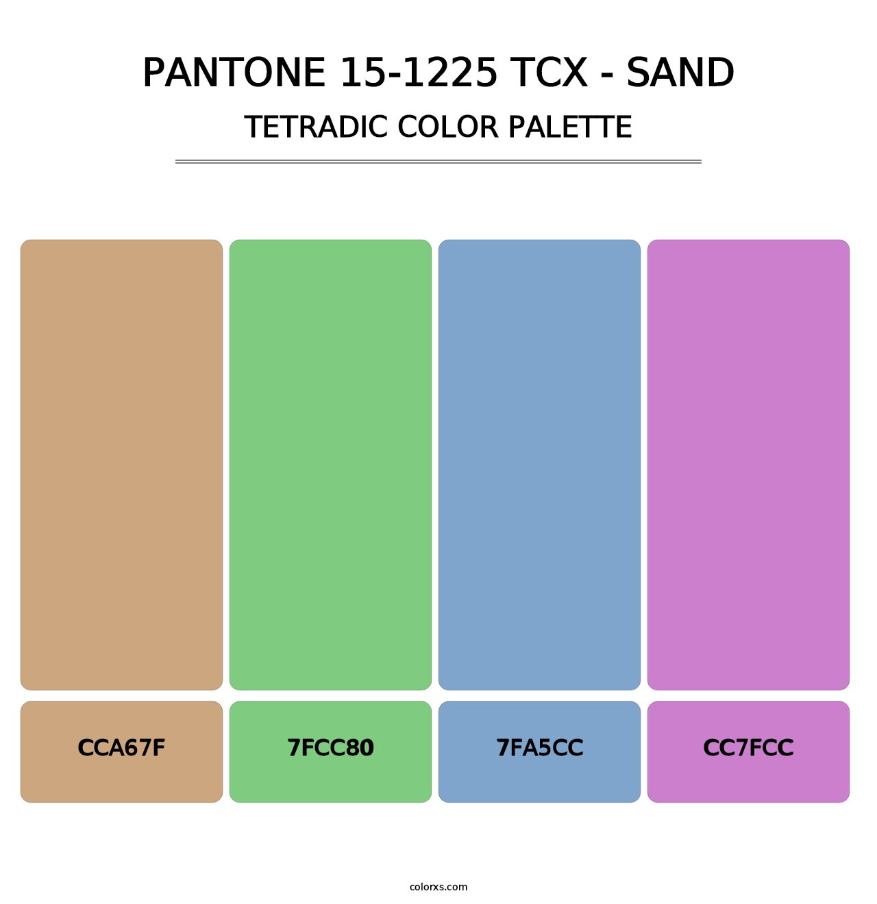 PANTONE 15-1225 TCX - Sand - Tetradic Color Palette