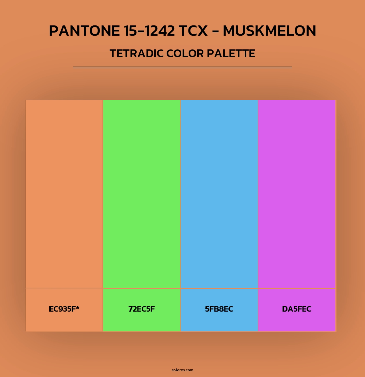 Pantone 15-1242 TCX - Muskmelon - Tetradic Color Palette