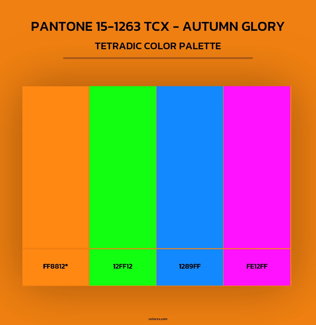 PANTONE 15-1263 TCX - Autumn Glory - Tetradic Color Palette