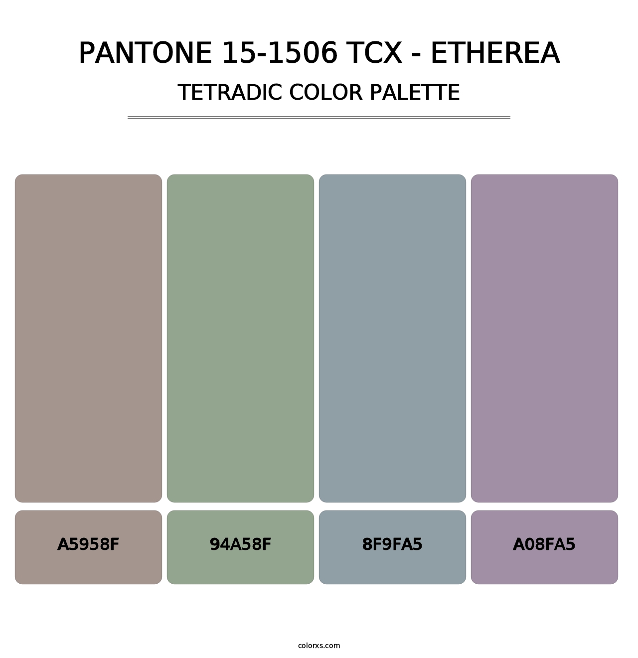 PANTONE 15-1506 TCX - Etherea - Tetradic Color Palette