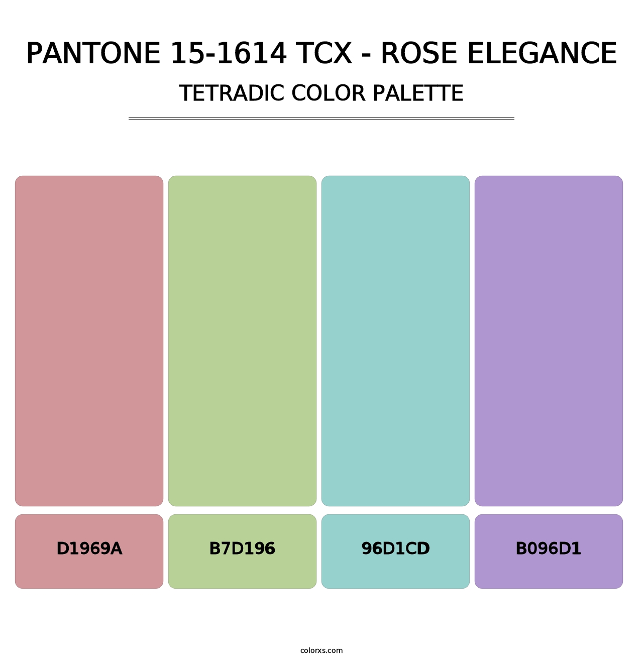 PANTONE 15-1614 TCX - Rose Elegance - Tetradic Color Palette