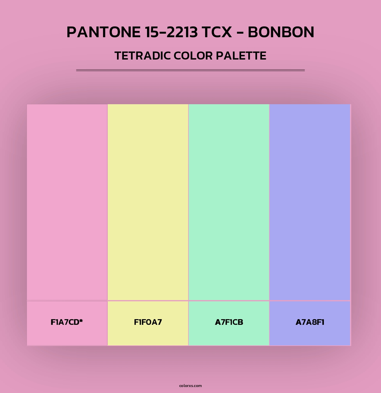 PANTONE 15-2213 TCX - Bonbon - Tetradic Color Palette