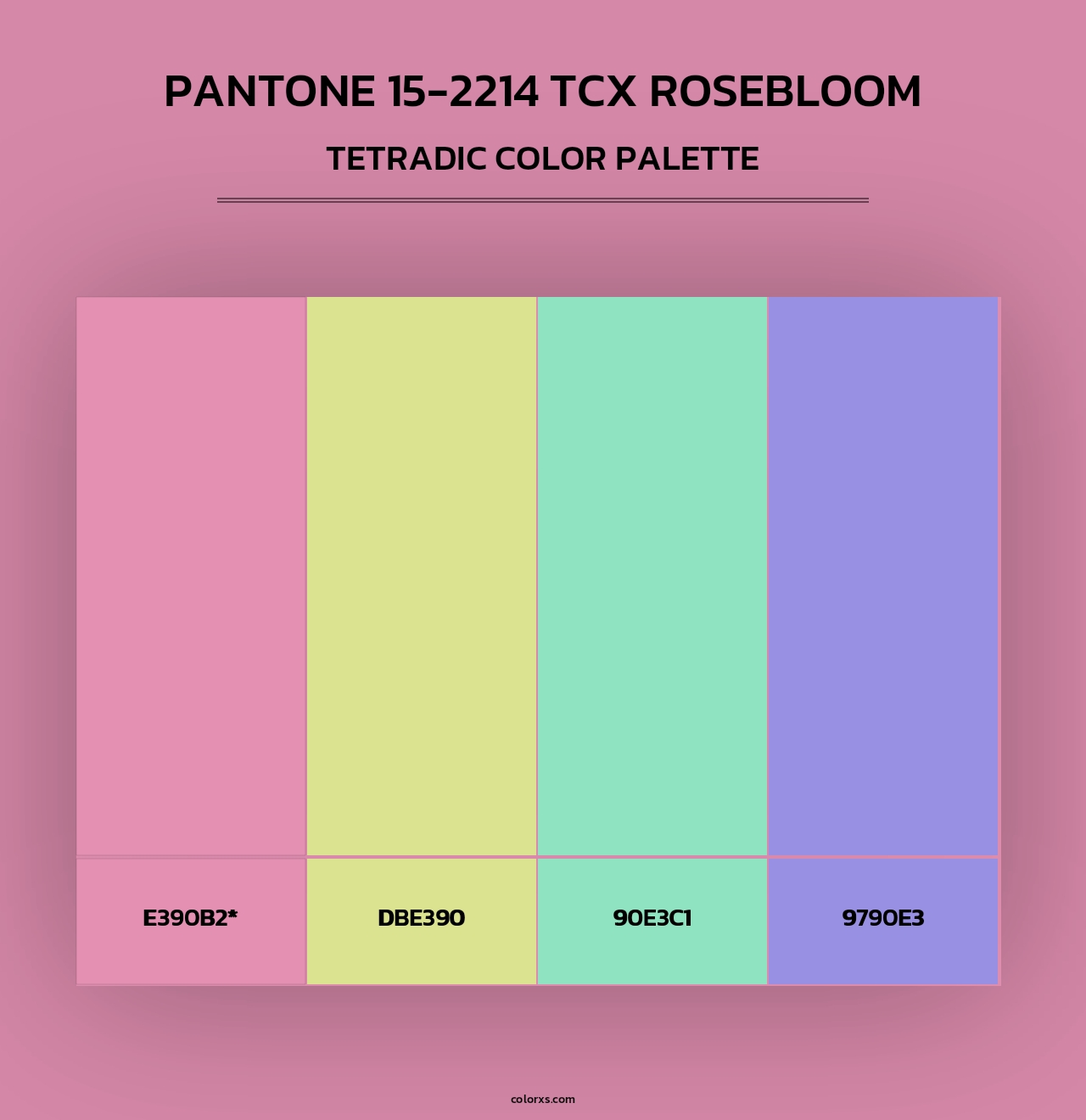 PANTONE 15-2214 TCX Rosebloom - Tetradic Color Palette