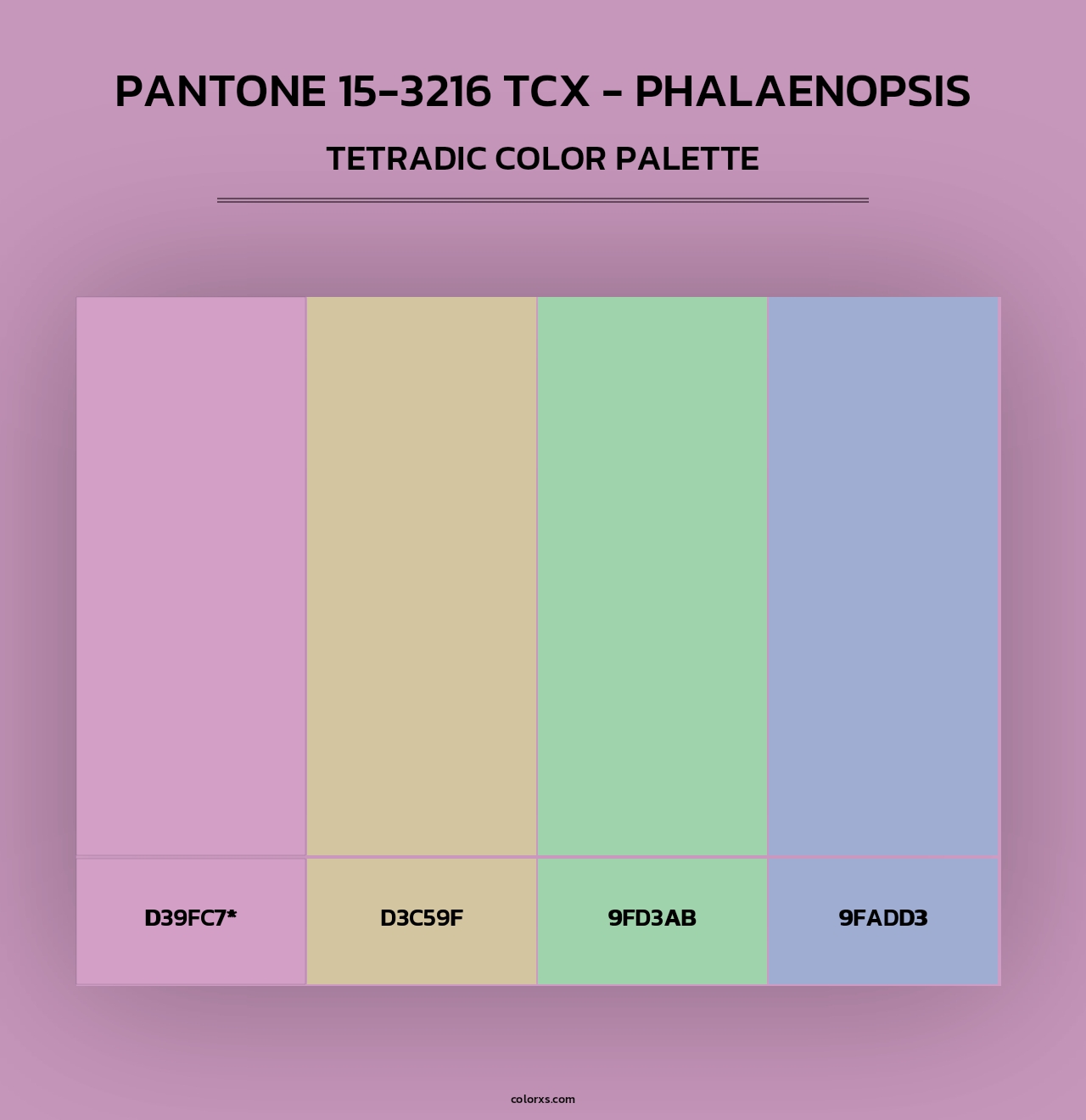 PANTONE 15-3216 TCX - Phalaenopsis - Tetradic Color Palette