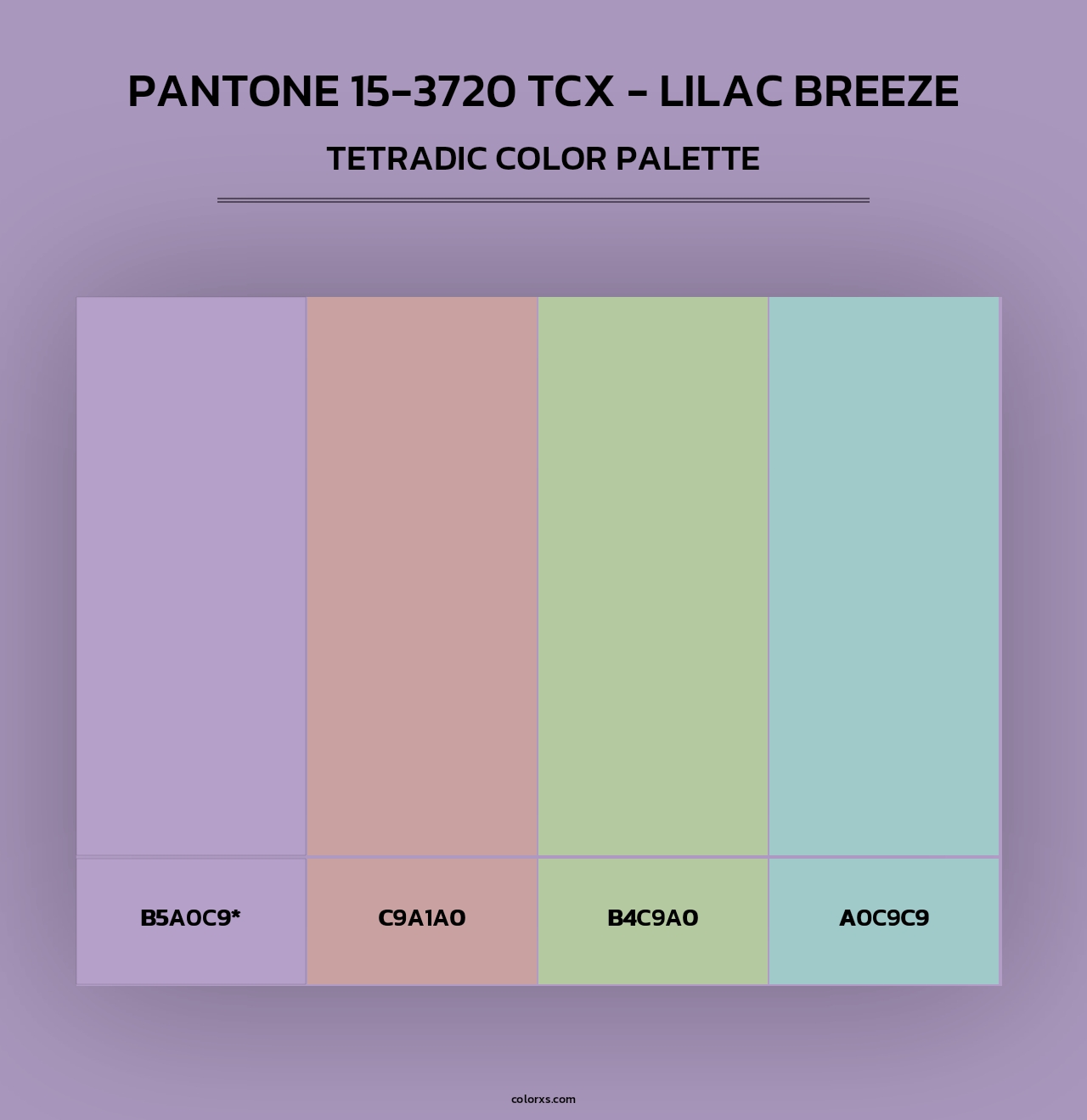 PANTONE 15-3720 TCX - Lilac Breeze - Tetradic Color Palette