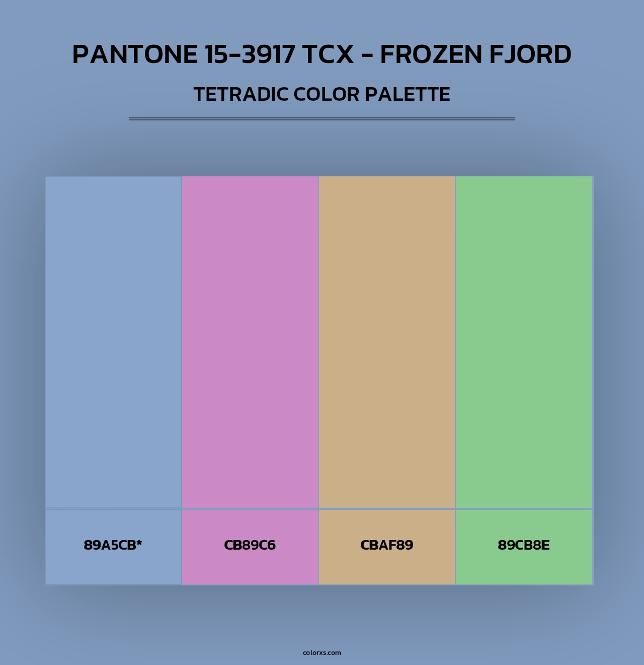 PANTONE 15-3917 TCX - Frozen Fjord - Tetradic Color Palette
