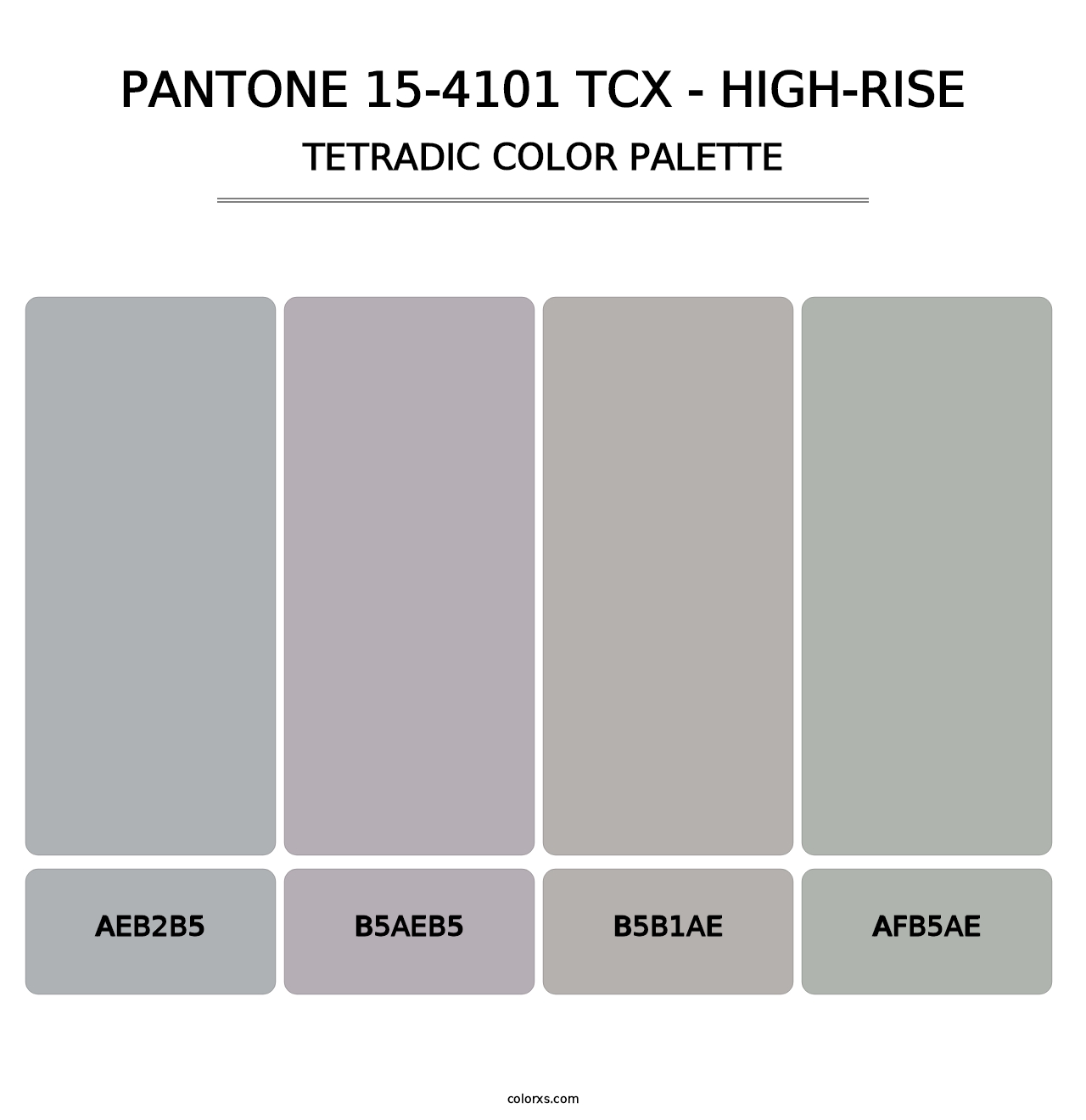 PANTONE 15-4101 TCX - High-rise - Tetradic Color Palette