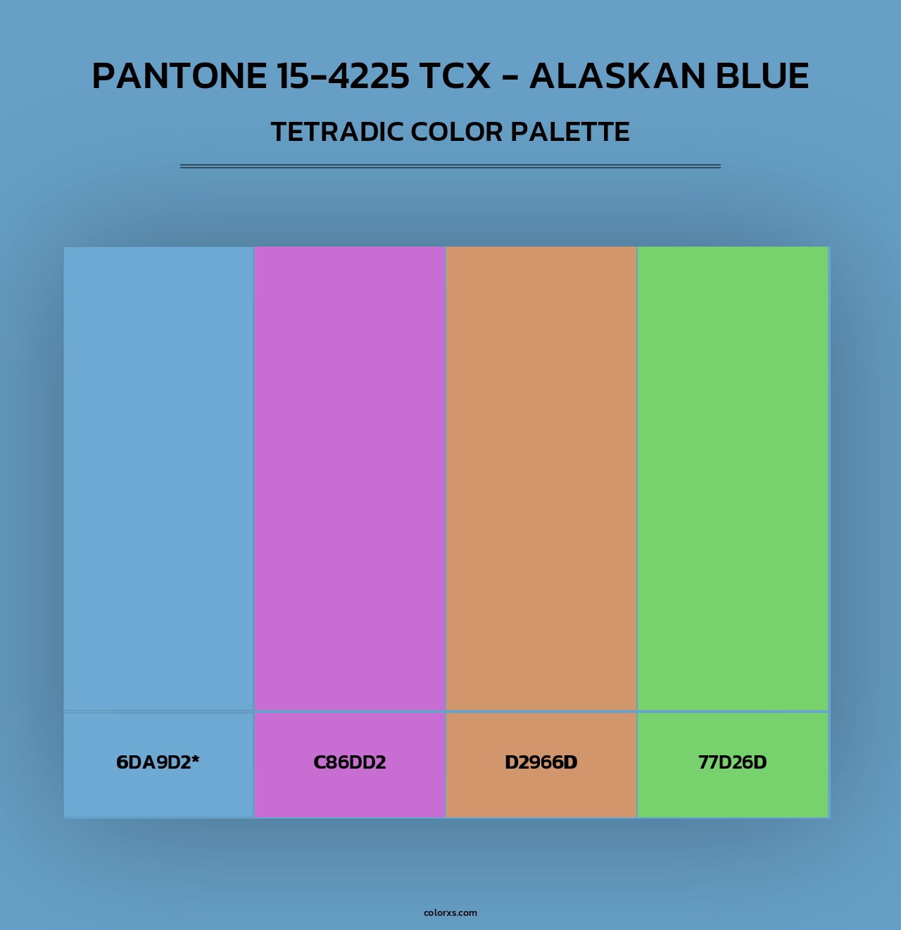 PANTONE 15-4225 TCX - Alaskan Blue - Tetradic Color Palette