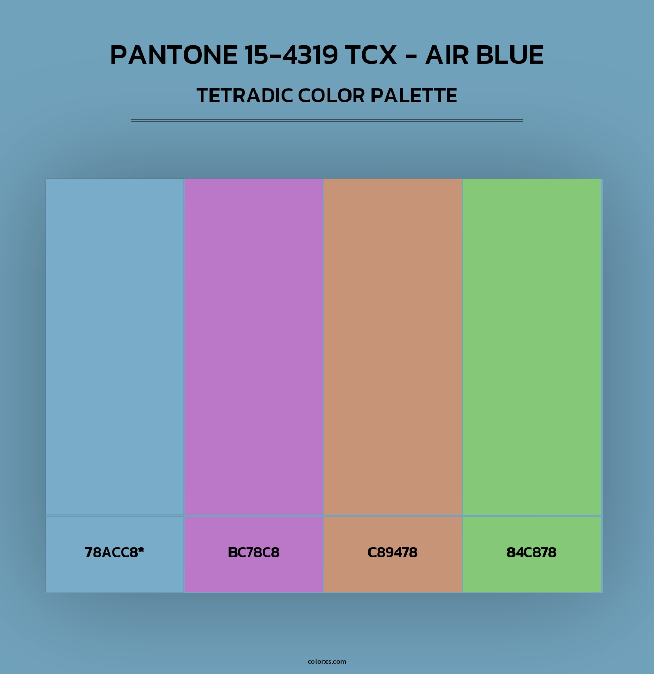 PANTONE 15-4319 TCX - Air Blue - Tetradic Color Palette