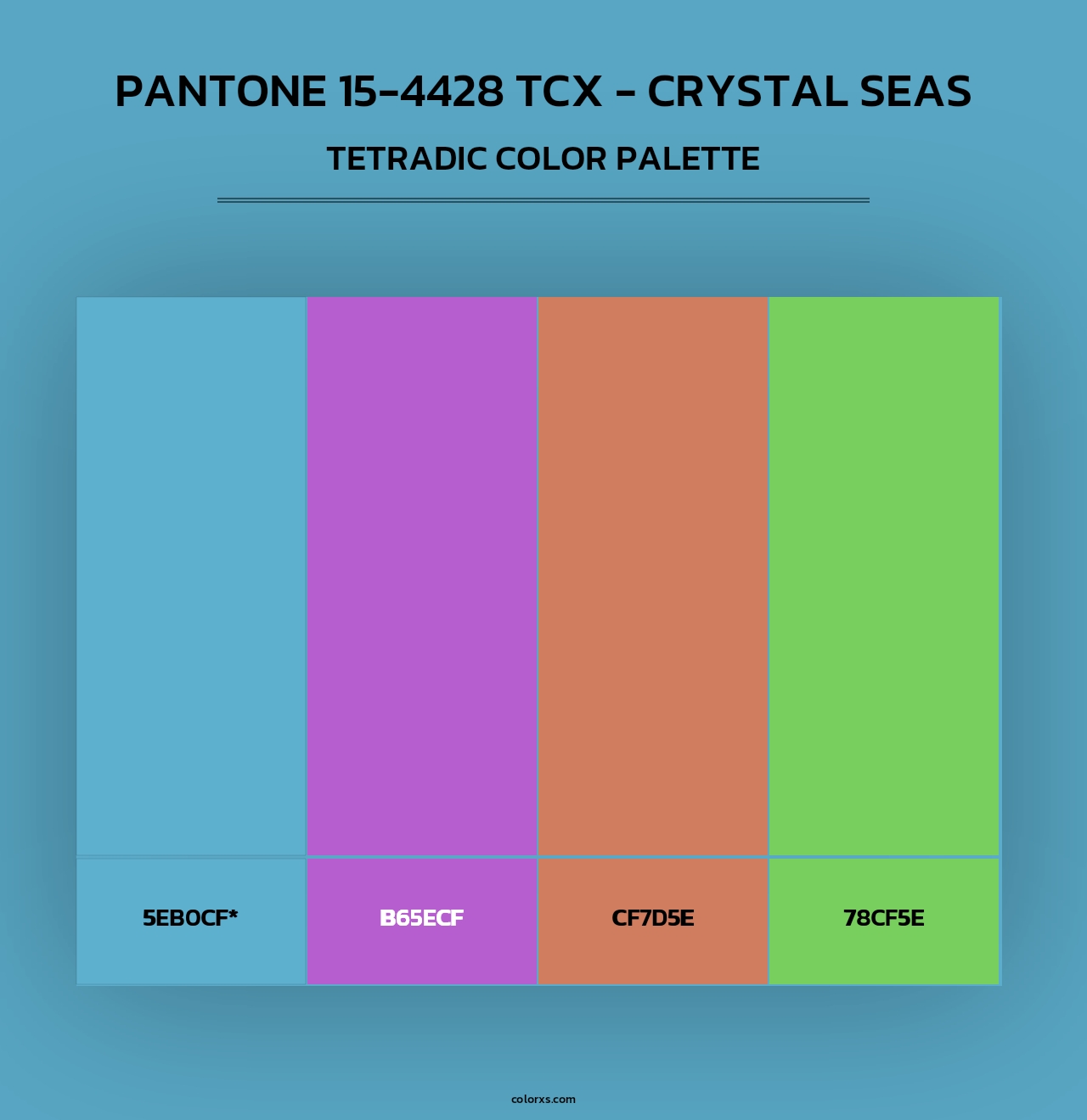 PANTONE 15-4428 TCX - Crystal Seas - Tetradic Color Palette