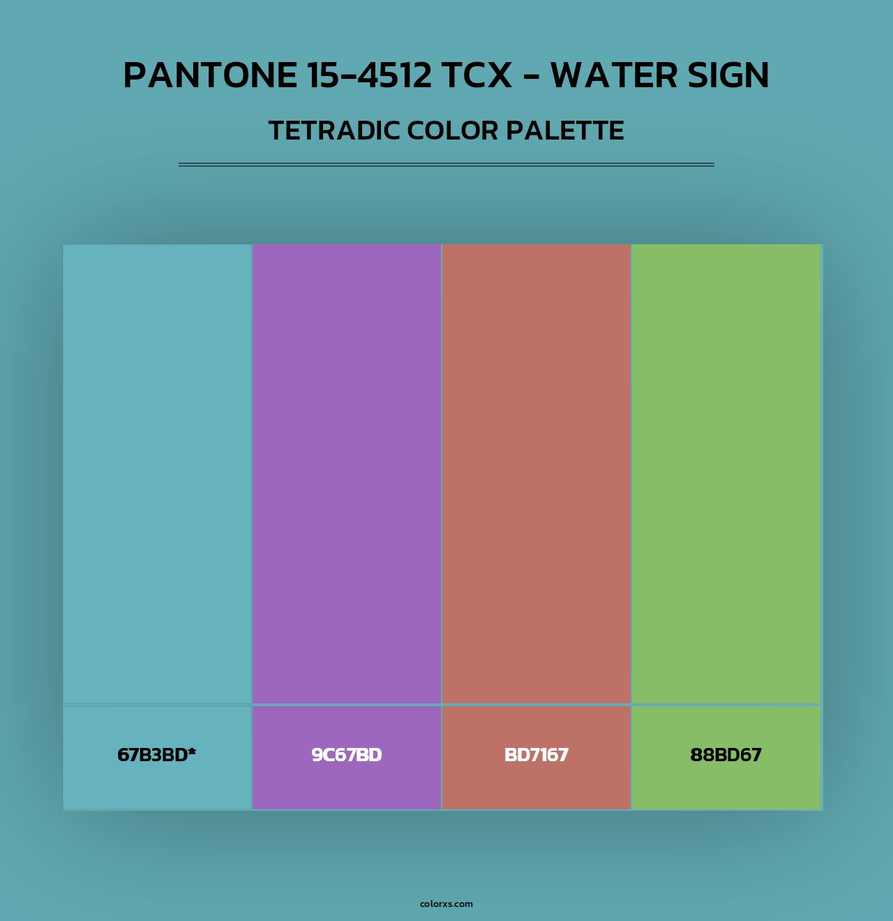 PANTONE 15-4512 TCX - Water Sign - Tetradic Color Palette