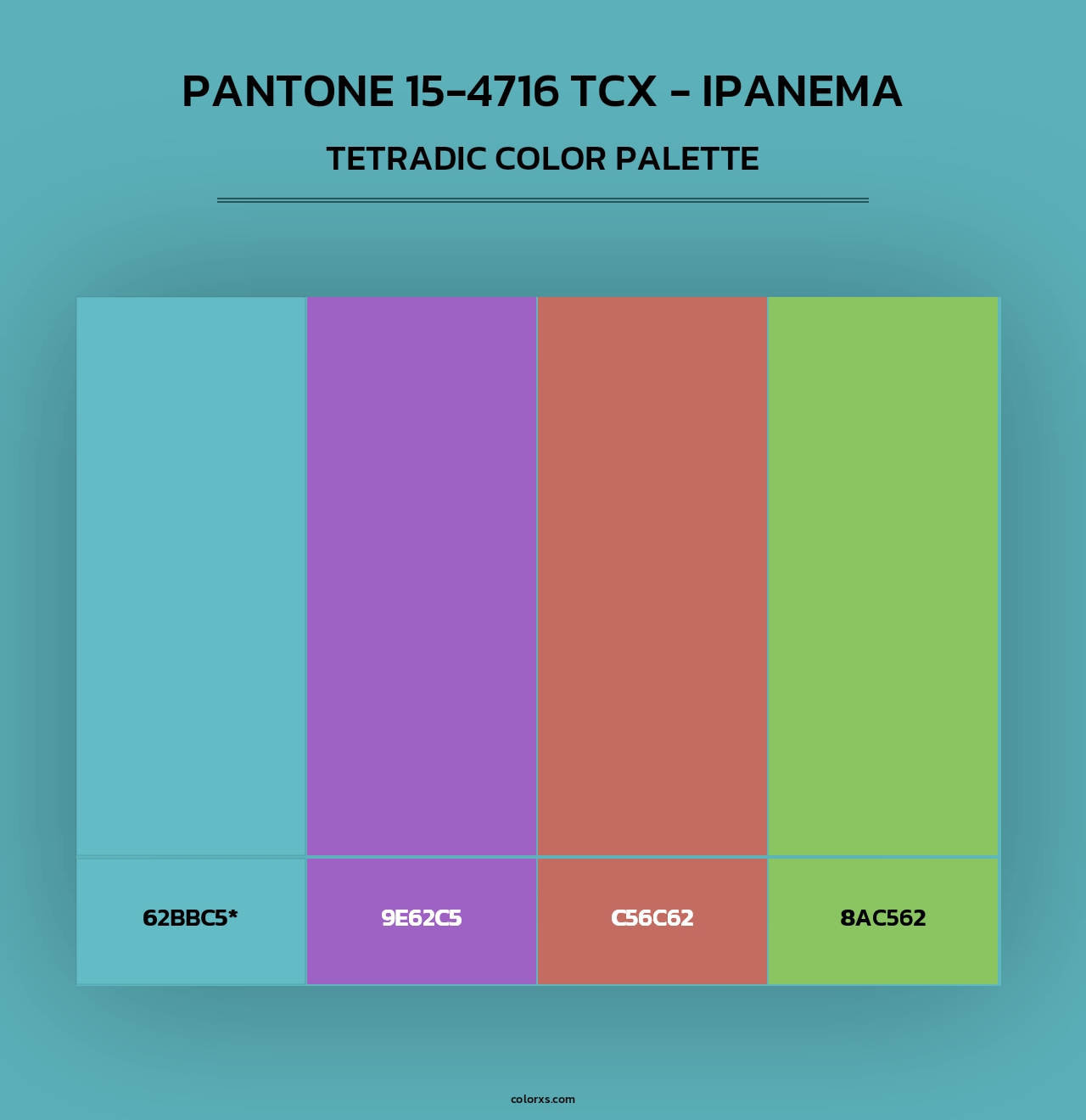 PANTONE 15-4716 TCX - Ipanema - Tetradic Color Palette