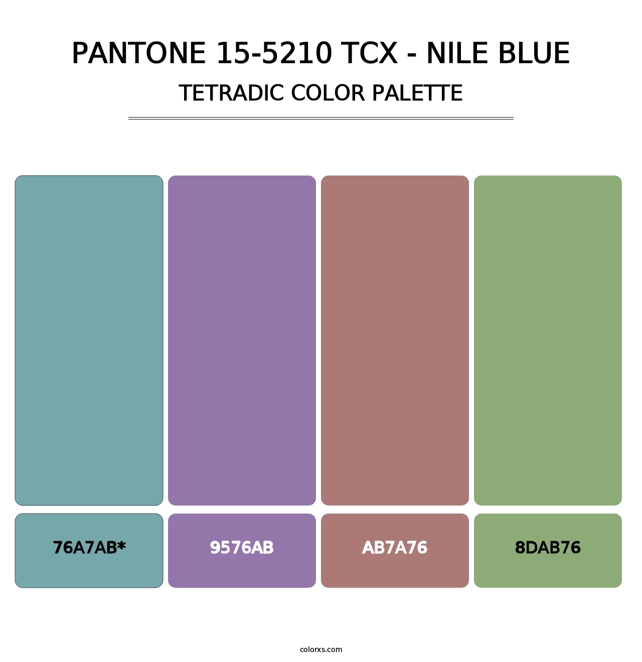 PANTONE 15-5210 TCX - Nile Blue - Tetradic Color Palette