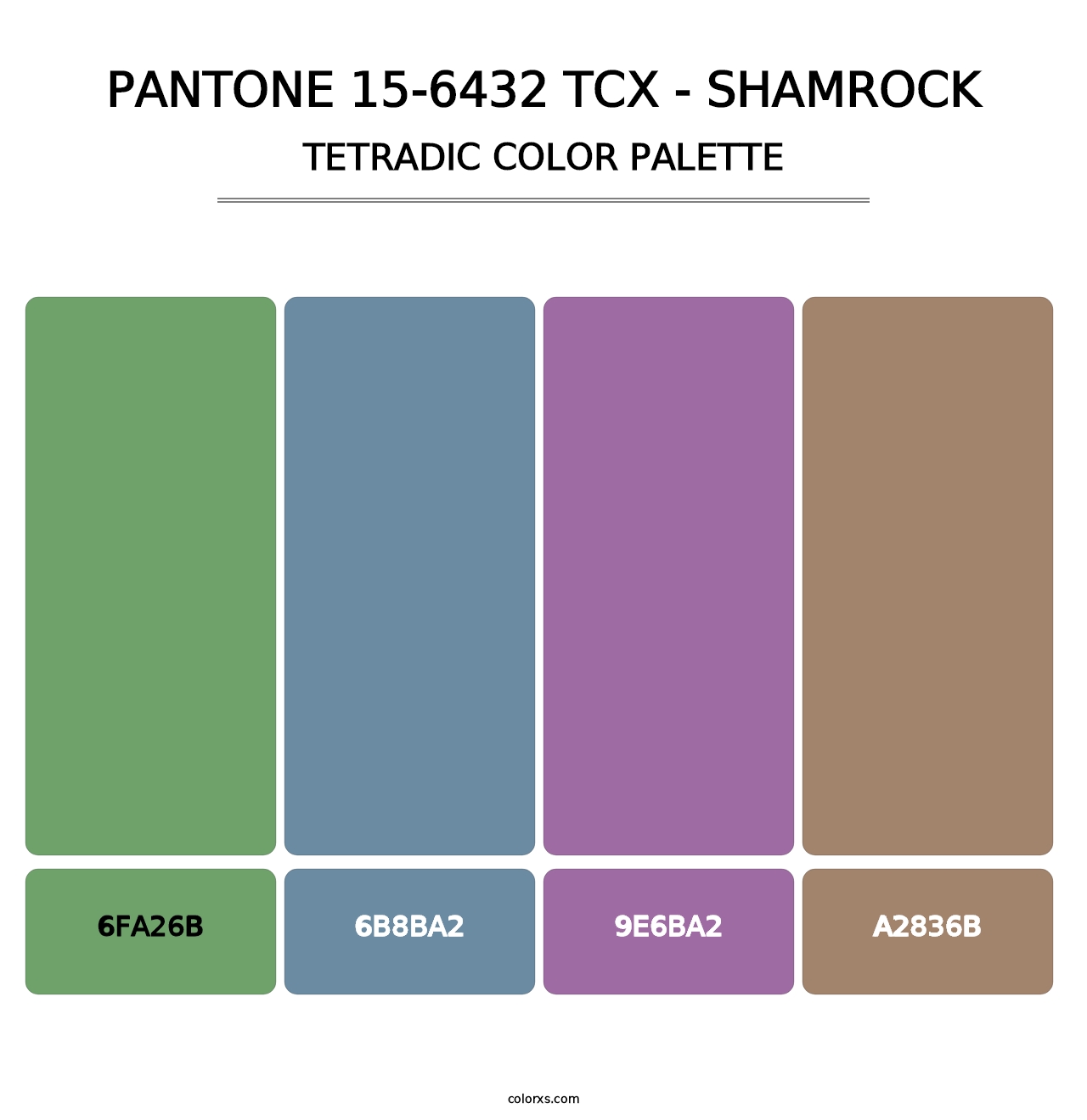 PANTONE 15-6432 TCX - Shamrock - Tetradic Color Palette