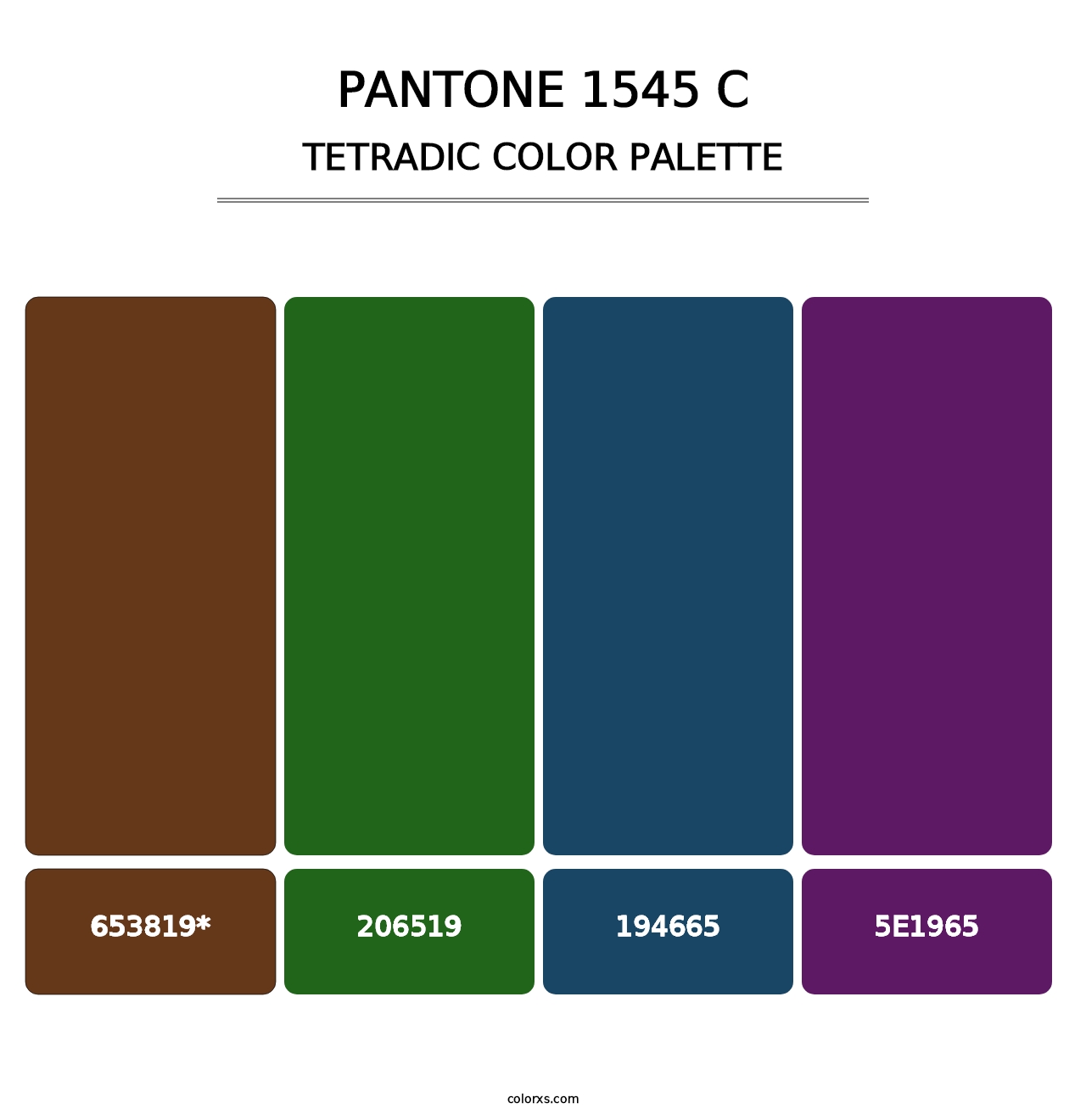 PANTONE 1545 C - Tetradic Color Palette