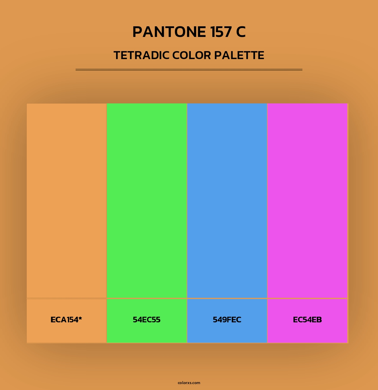 PANTONE 157 C - Tetradic Color Palette