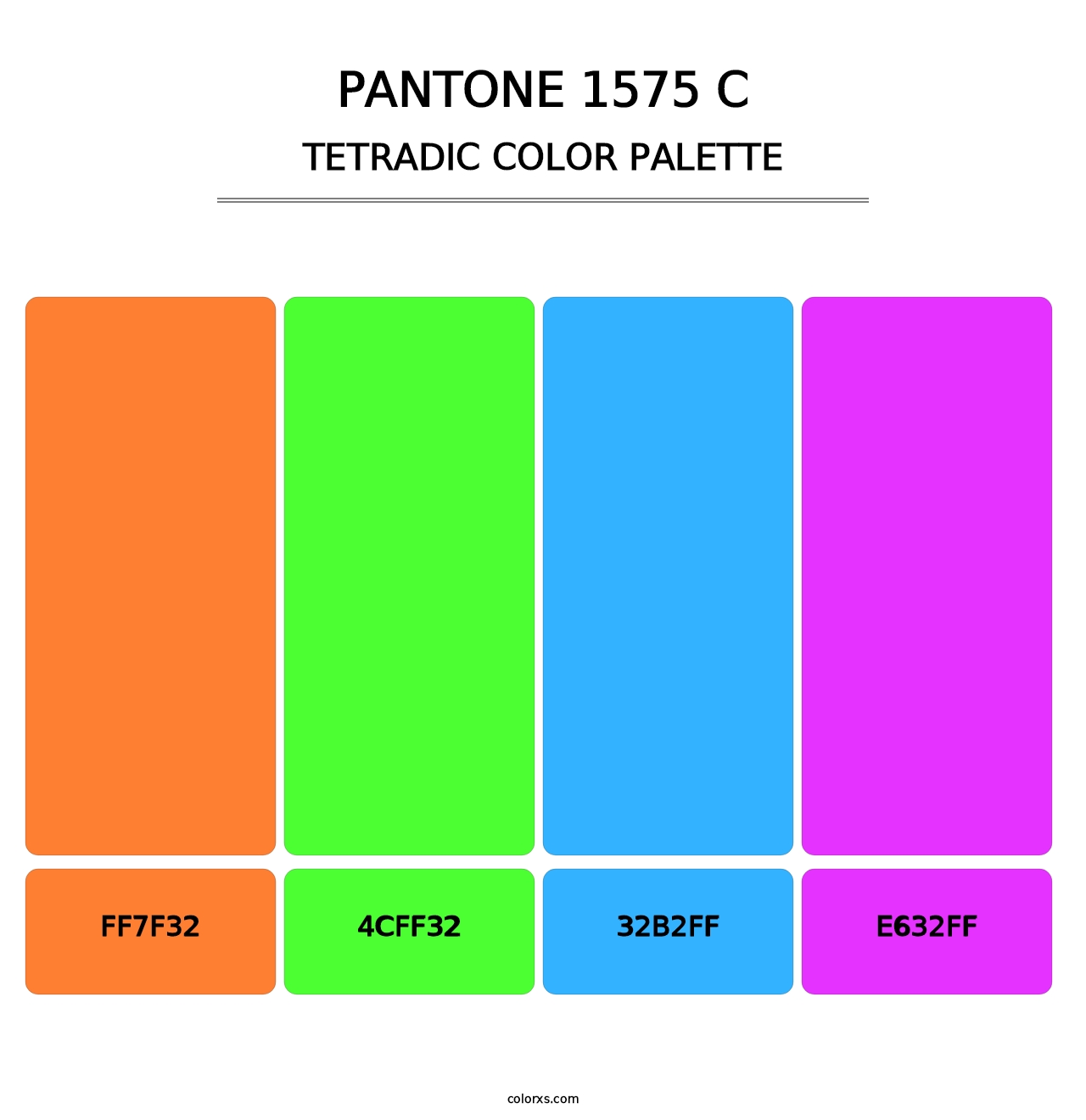 PANTONE 1575 C - Tetradic Color Palette
