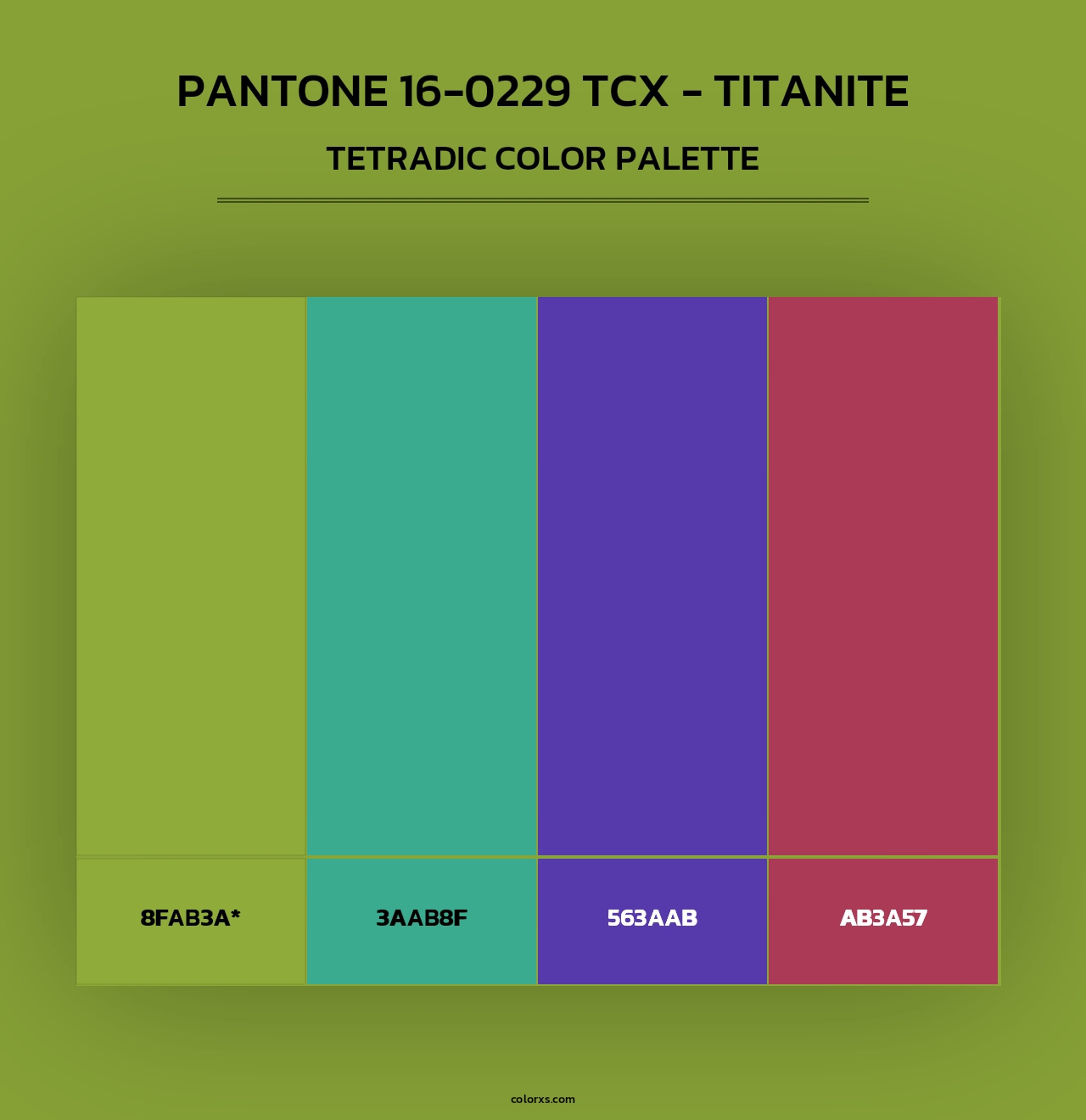 PANTONE 16-0229 TCX - Titanite - Tetradic Color Palette