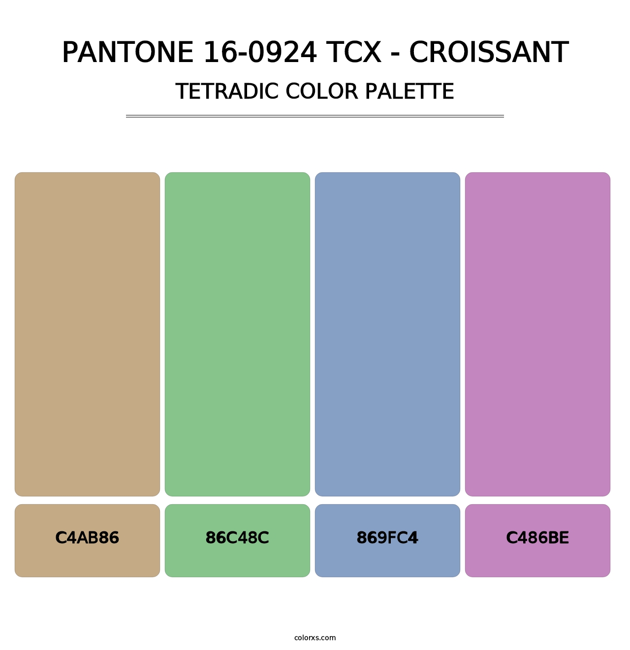 PANTONE 16-0924 TCX - Croissant - Tetradic Color Palette