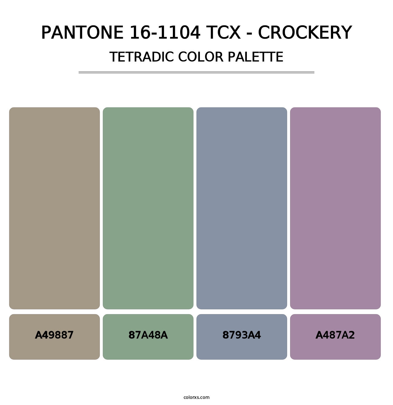 PANTONE 16-1104 TCX - Crockery - Tetradic Color Palette