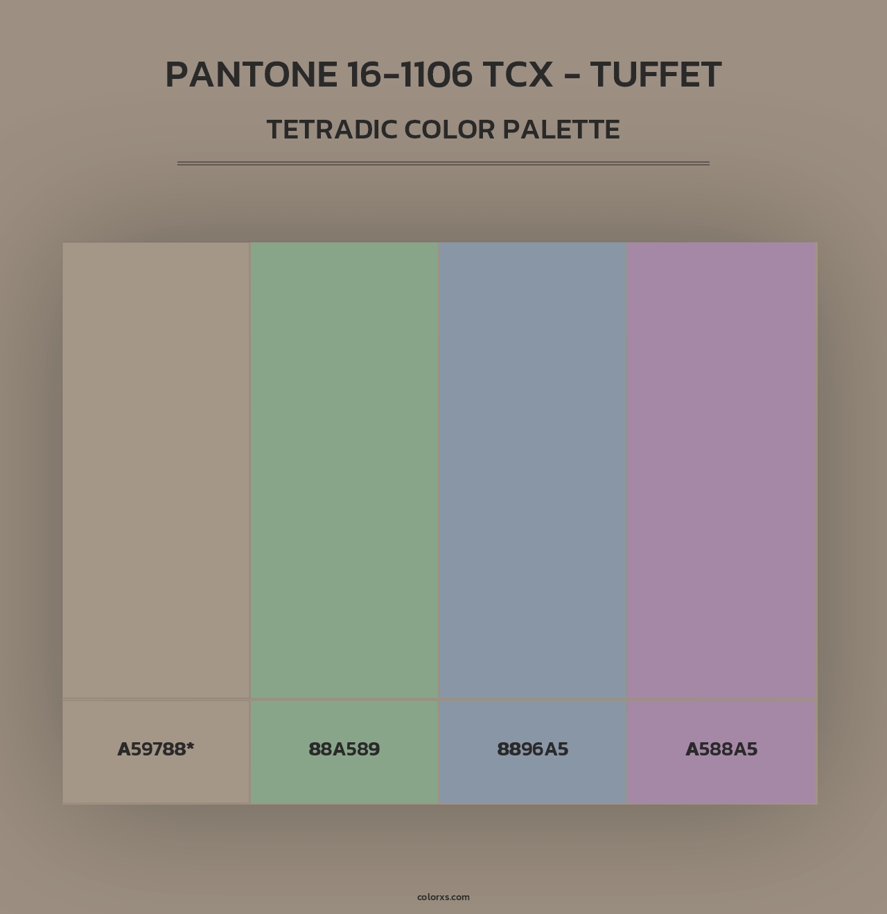 PANTONE 16-1106 TCX - Tuffet - Tetradic Color Palette
