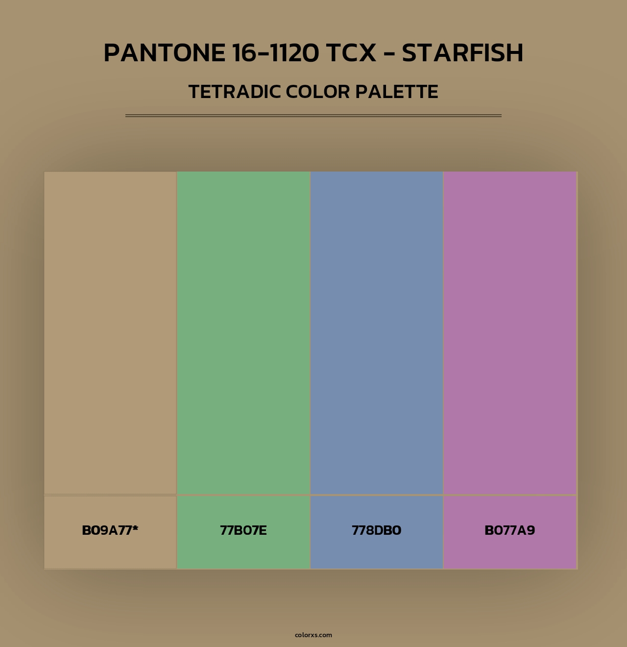 PANTONE 16-1120 TCX - Starfish - Tetradic Color Palette