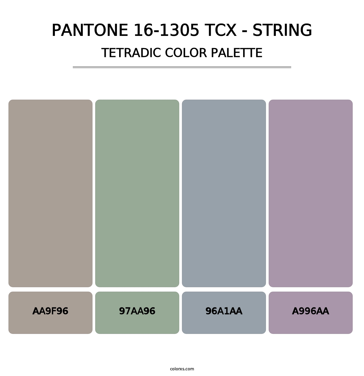PANTONE 16-1305 TCX - String - Tetradic Color Palette