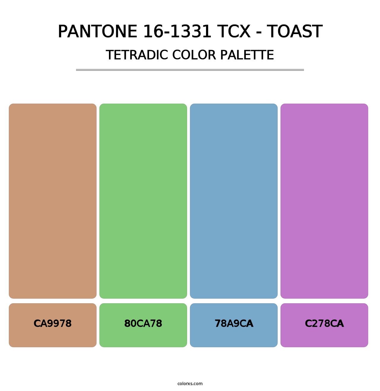 PANTONE 16-1331 TCX - Toast - Tetradic Color Palette