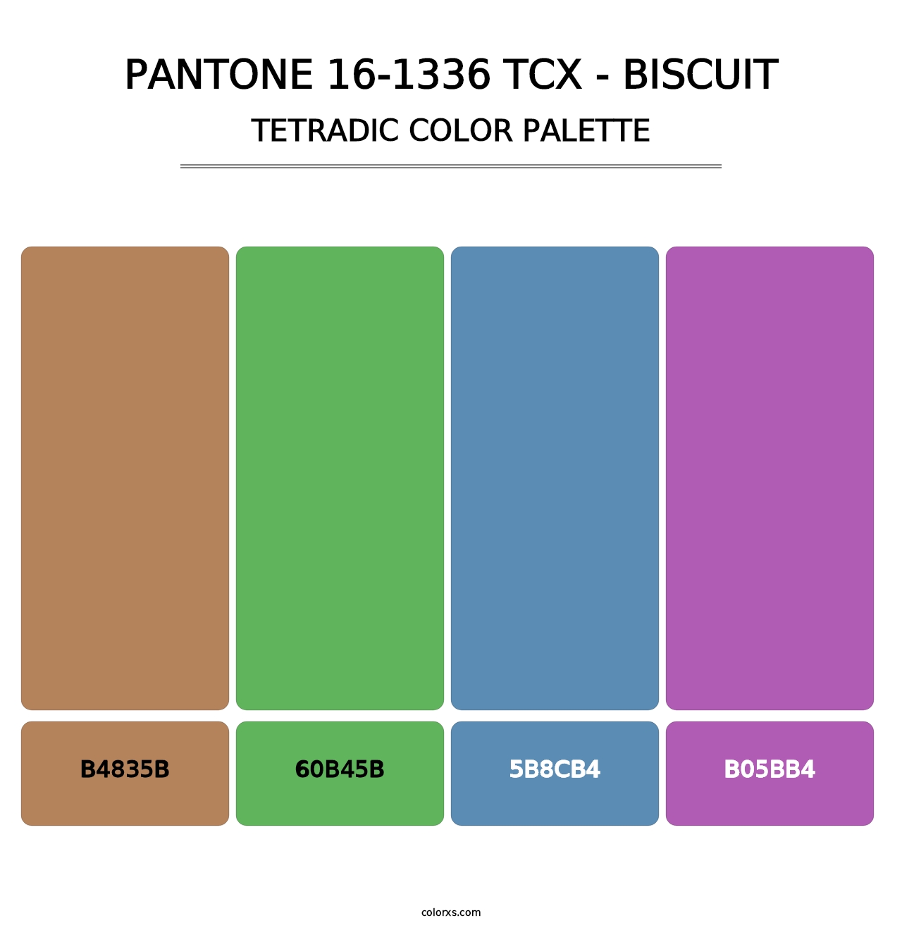 PANTONE 16-1336 TCX - Biscuit - Tetradic Color Palette