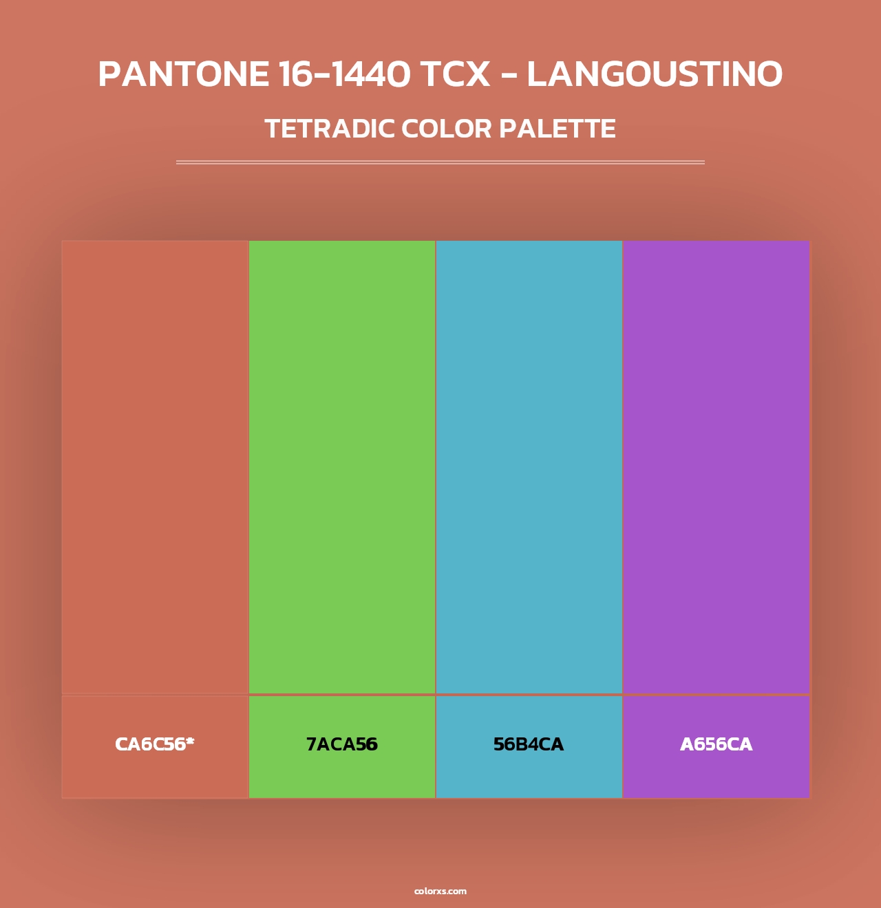 PANTONE 16-1440 TCX - Langoustino - Tetradic Color Palette