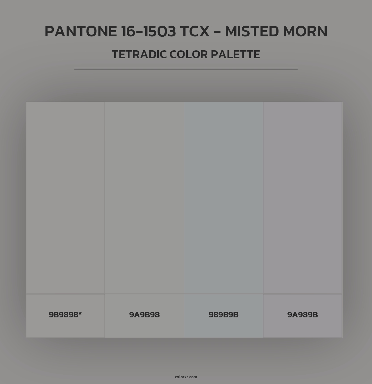 PANTONE 16-1503 TCX - Misted Morn - Tetradic Color Palette