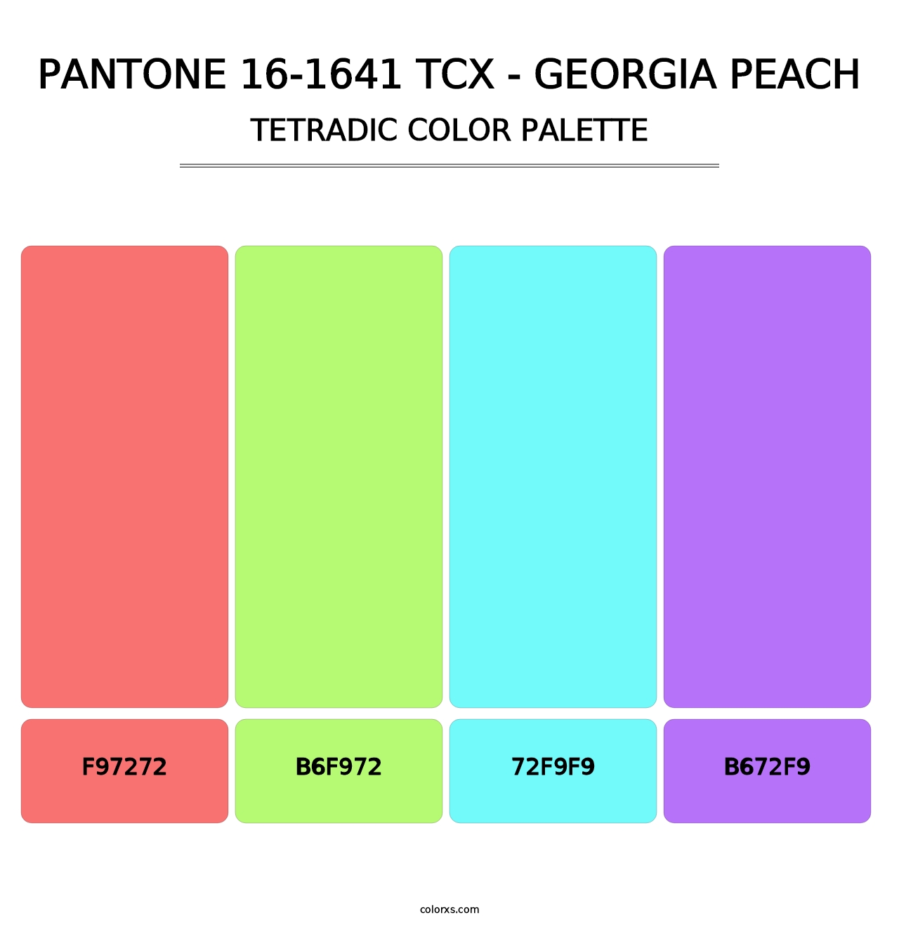 PANTONE 16-1641 TCX - Georgia Peach - Tetradic Color Palette