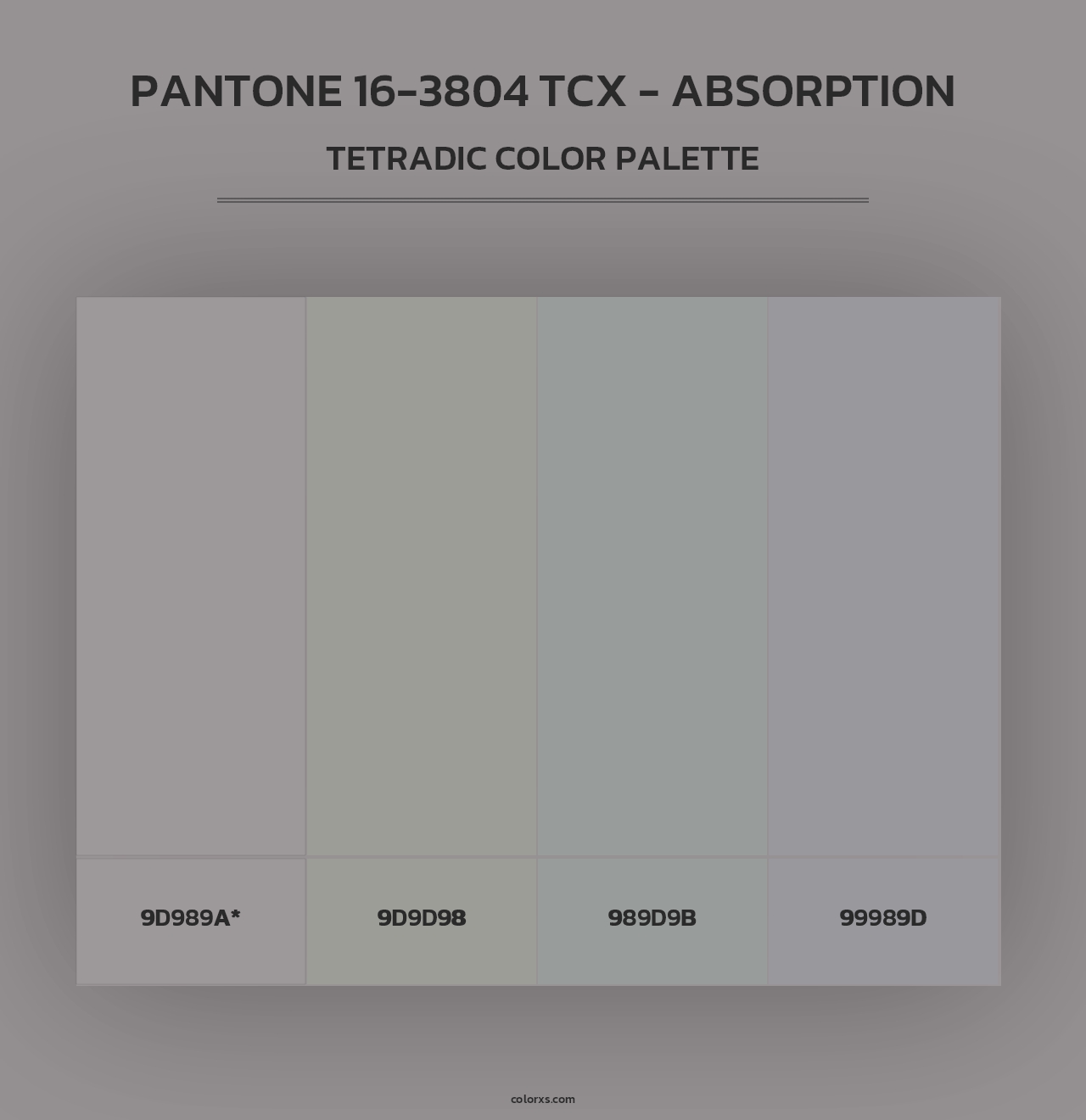 PANTONE 16-3804 TCX - Absorption - Tetradic Color Palette