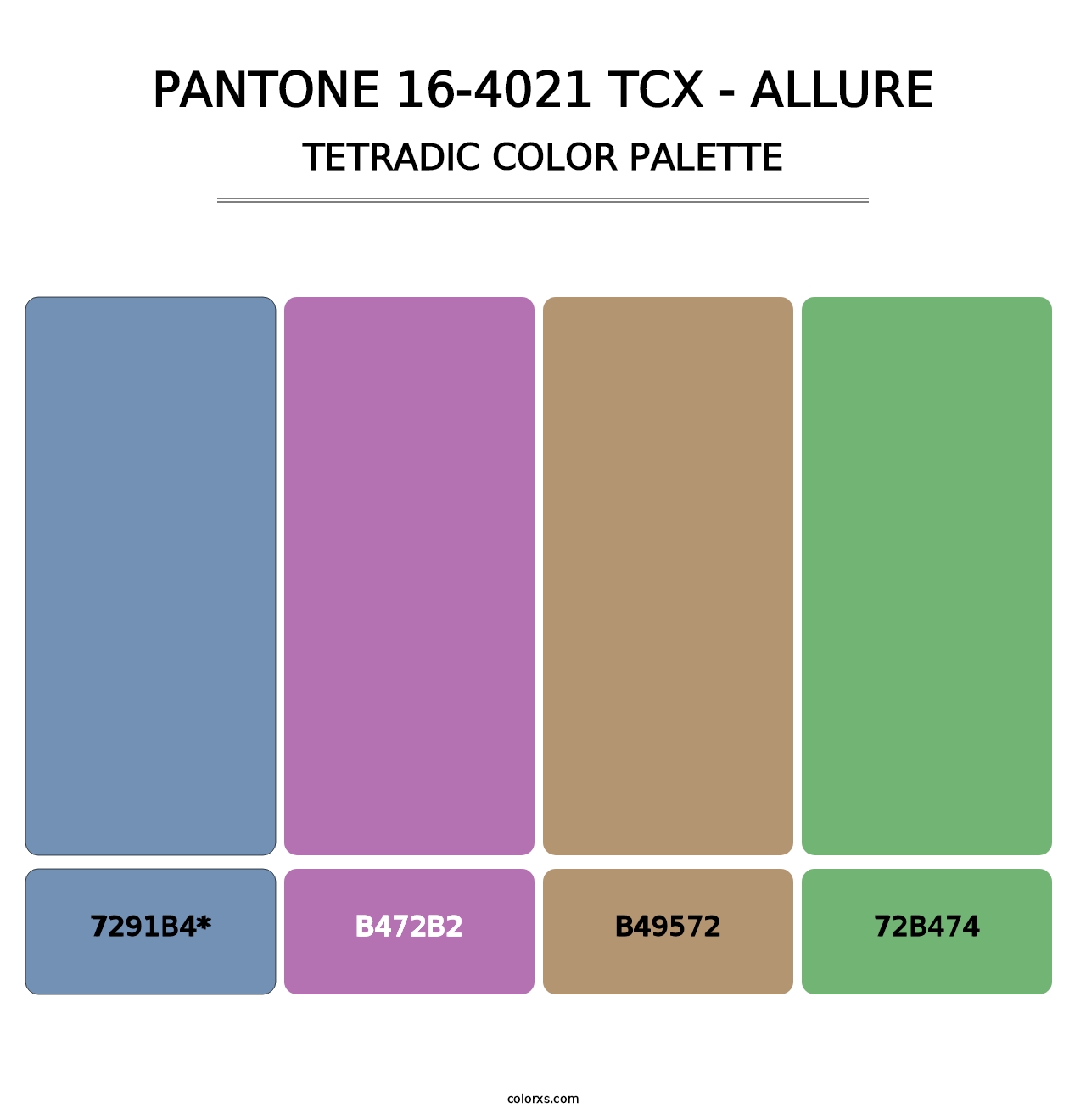 PANTONE 16-4021 TCX - Allure - Tetradic Color Palette