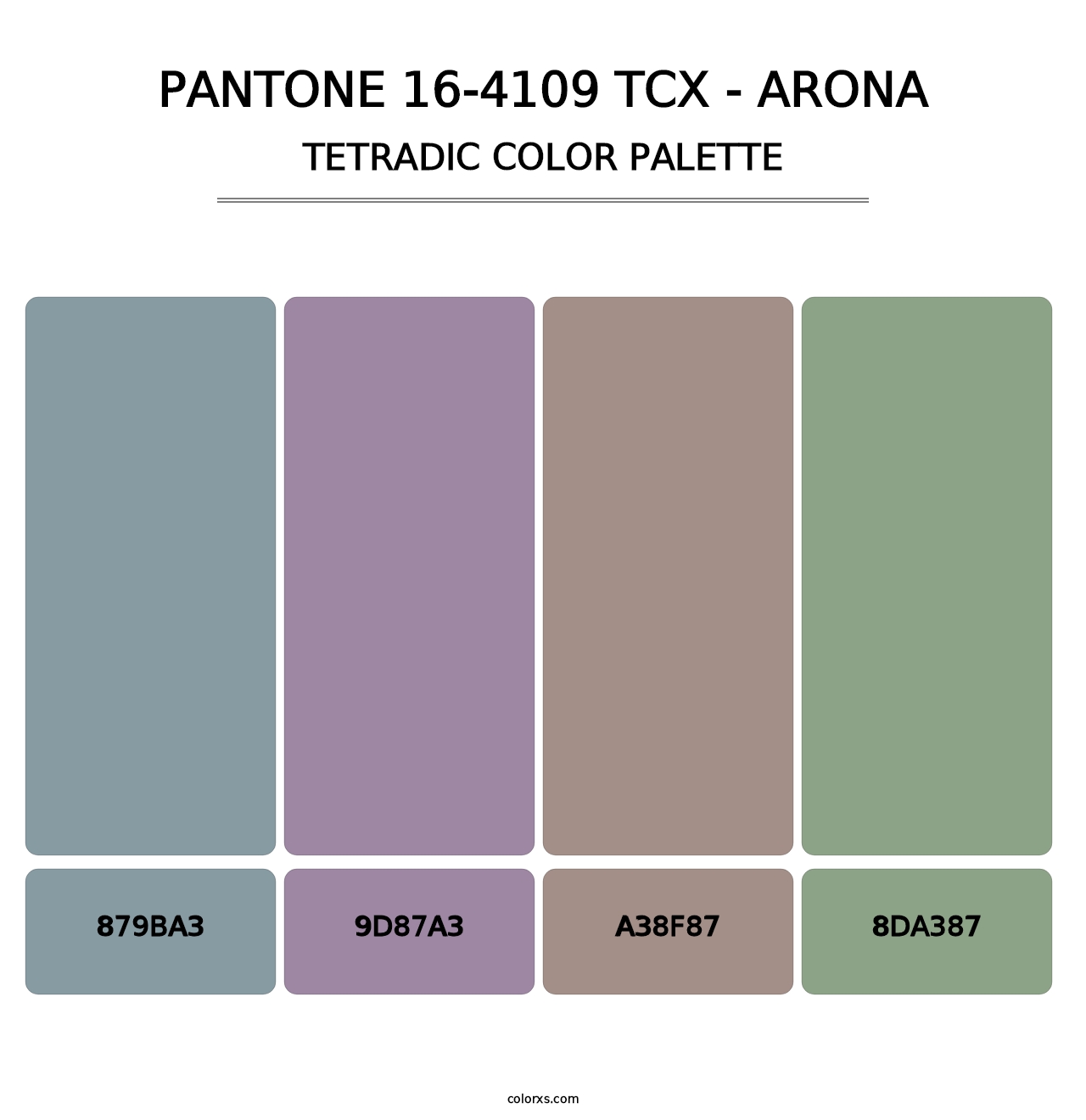 PANTONE 16-4109 TCX - Arona - Tetradic Color Palette