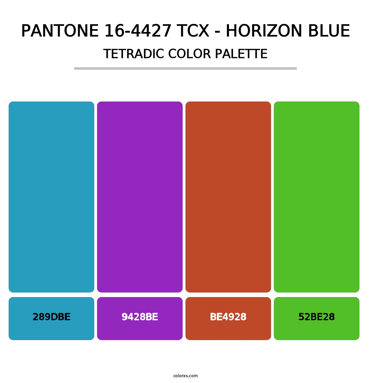 PANTONE 16-4427 TCX - Horizon Blue - Tetradic Color Palette