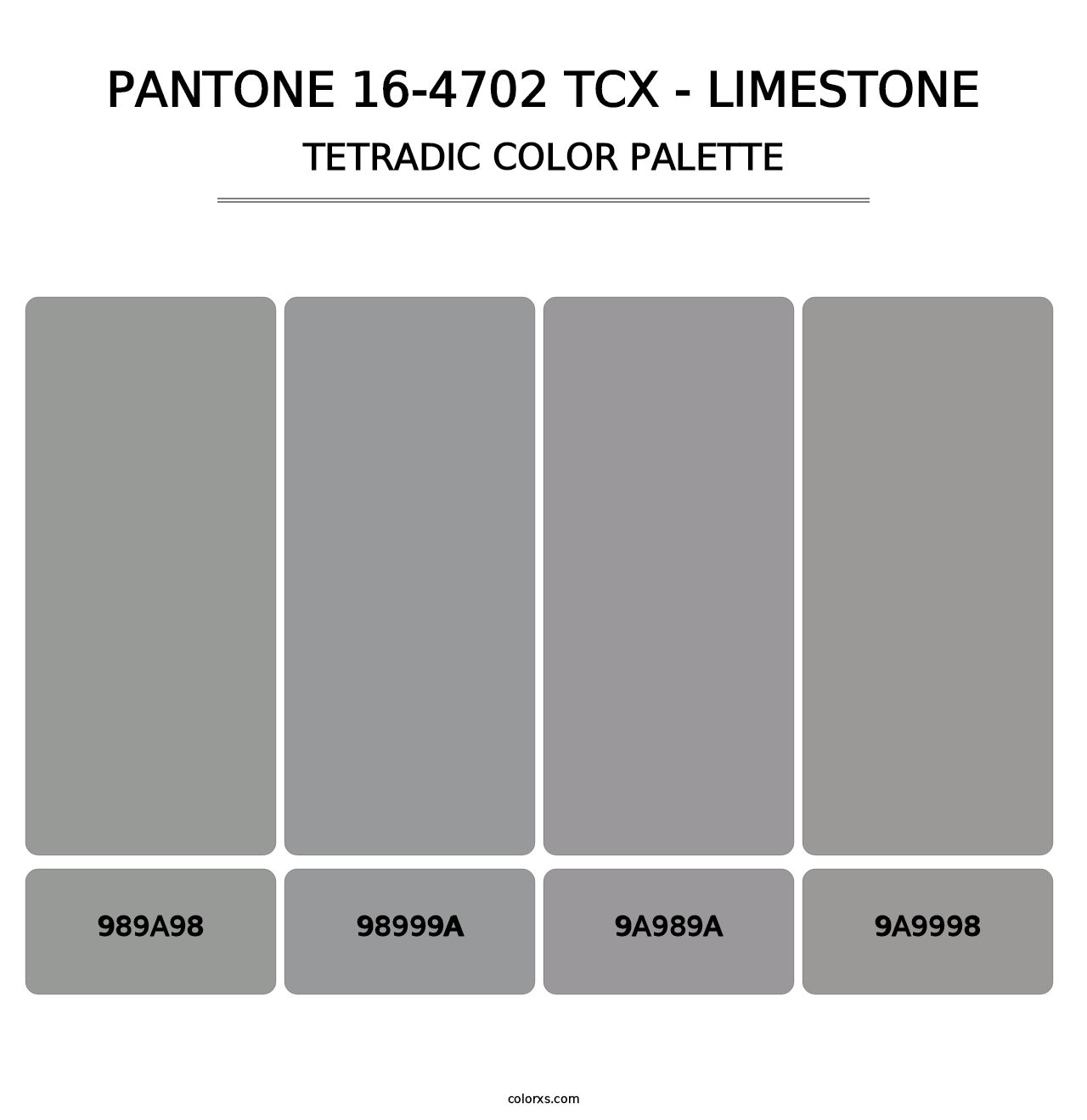 PANTONE 16-4702 TCX - Limestone - Tetradic Color Palette