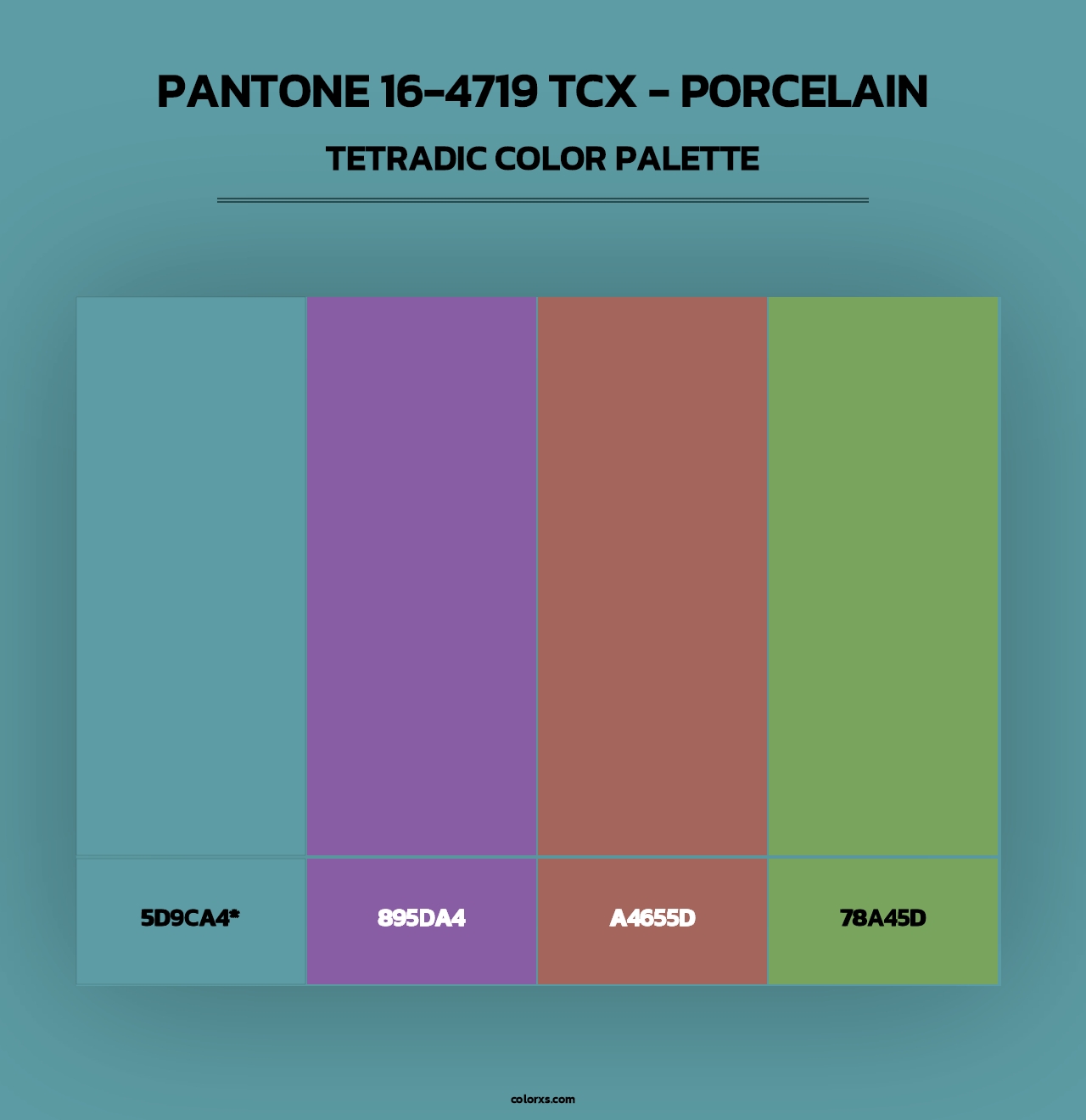 PANTONE 16-4719 TCX - Porcelain - Tetradic Color Palette