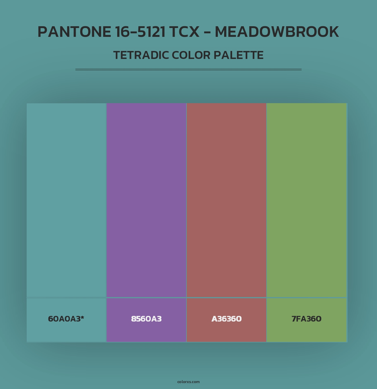 PANTONE 16-5121 TCX - Meadowbrook - Tetradic Color Palette