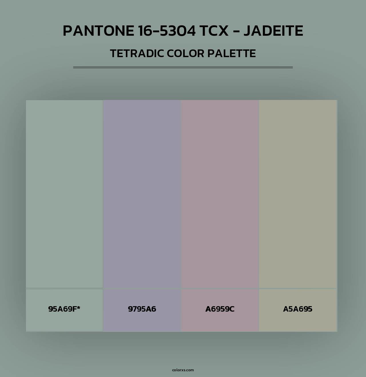 PANTONE 16-5304 TCX - Jadeite - Tetradic Color Palette