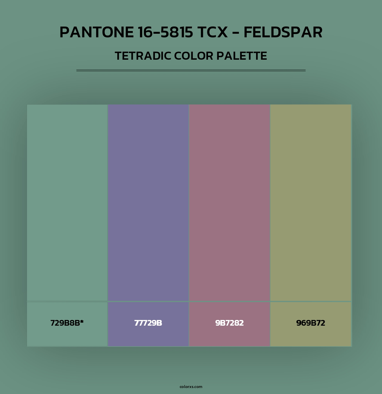PANTONE 16-5815 TCX - Feldspar - Tetradic Color Palette