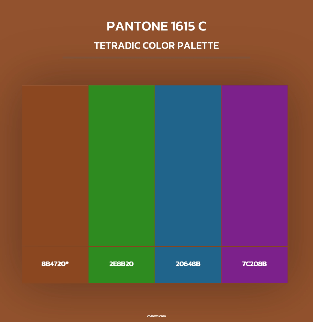 PANTONE 1615 C - Tetradic Color Palette