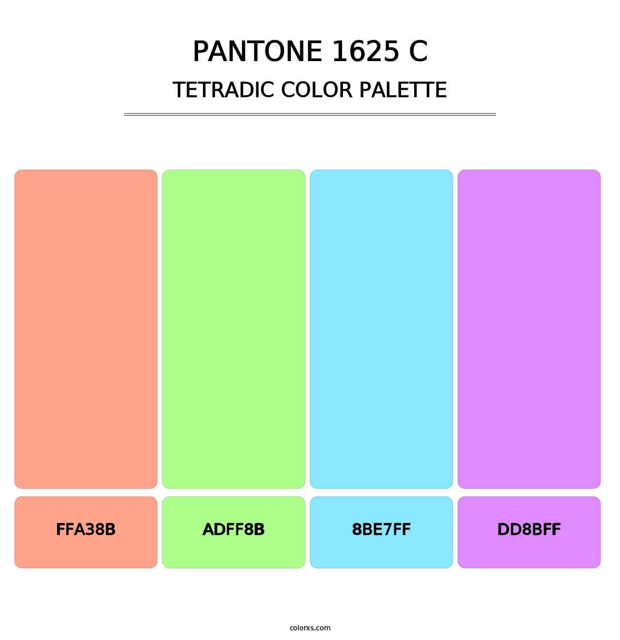 PANTONE 1625 C - Tetradic Color Palette