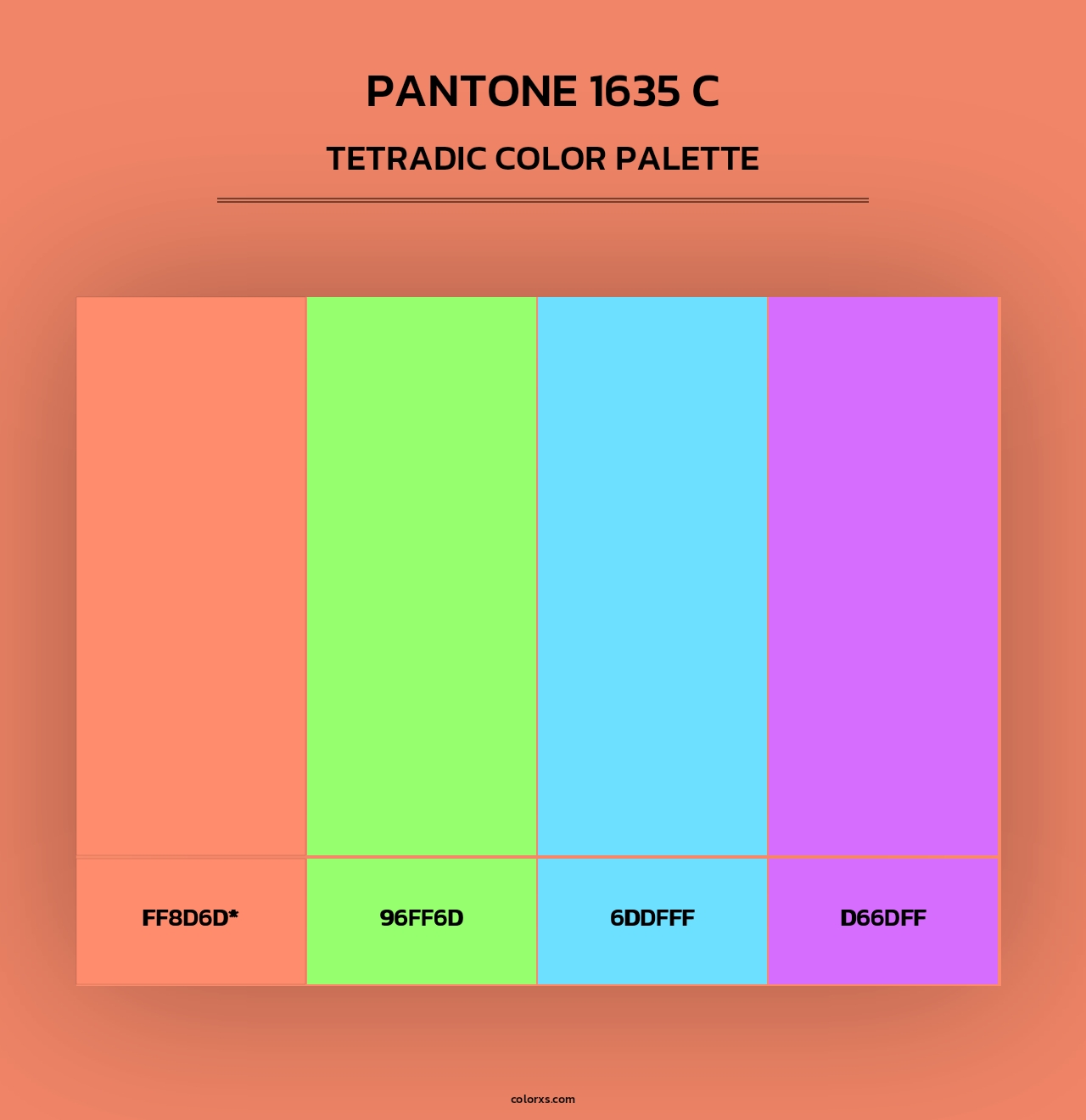 PANTONE 1635 C - Tetradic Color Palette
