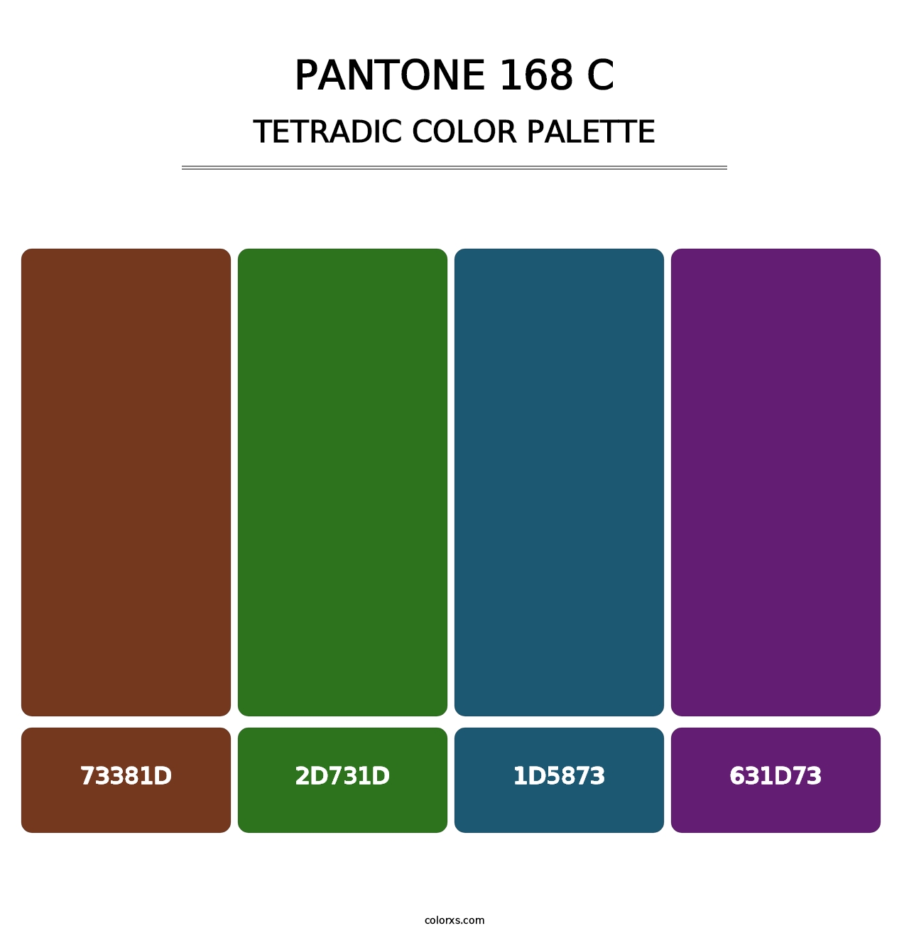 PANTONE 168 C - Tetradic Color Palette
