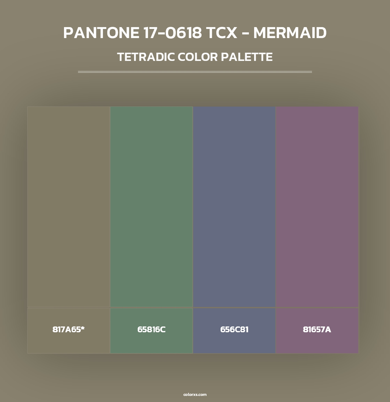 PANTONE 17-0618 TCX - Mermaid - Tetradic Color Palette
